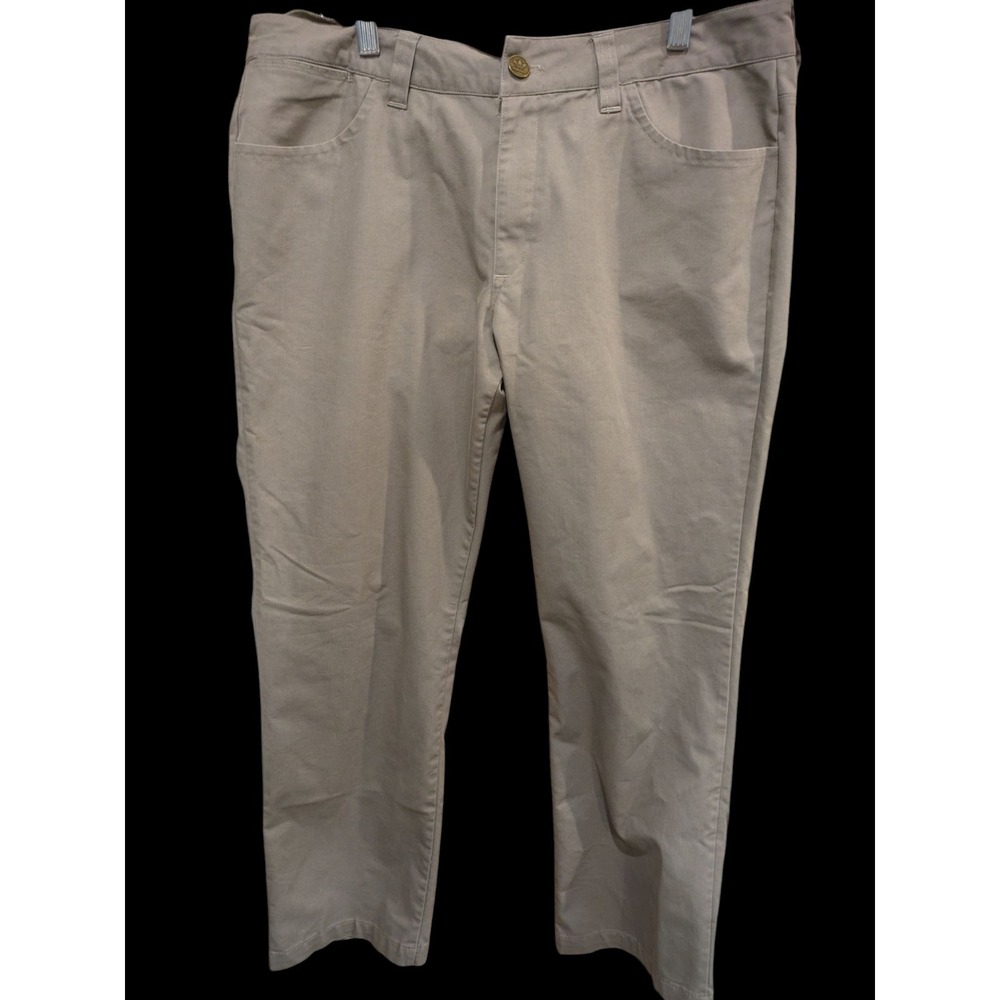 Adidas Pants Men's 34x32 Tan Stretch‎ Logo Lightweight measures 35x29